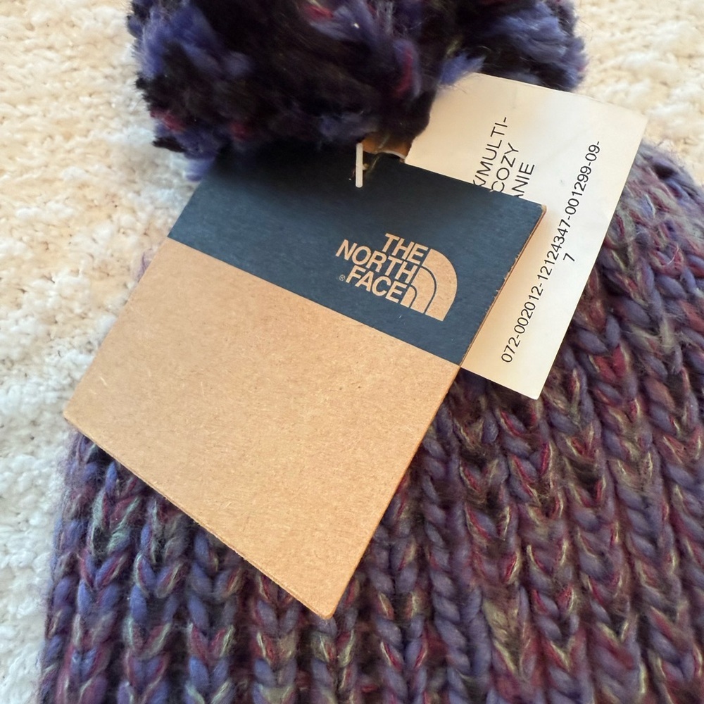The North Face Kids' Multicolor Knit Beanie with Pom-Pom - Picture 2 of 4